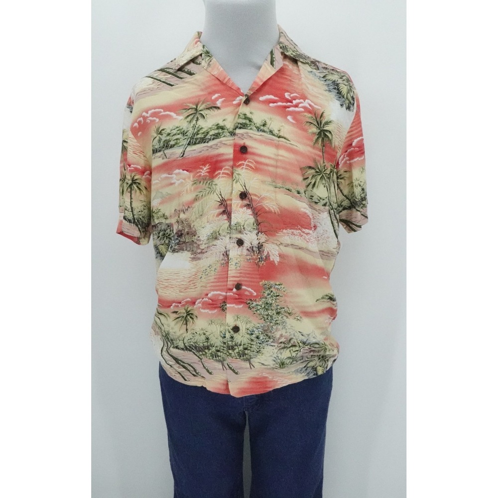 Vintage Kalaheo‎ Shirt Mens Small Hawaiian Aloha Tropical Scenic Resortwear USA